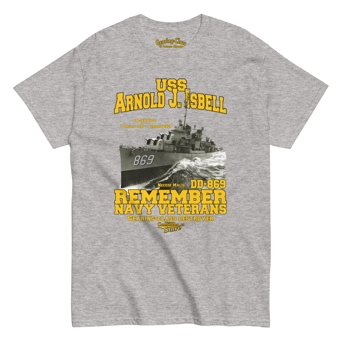 USS Arnold J. Isbell DD-869 destroyer T-shirt