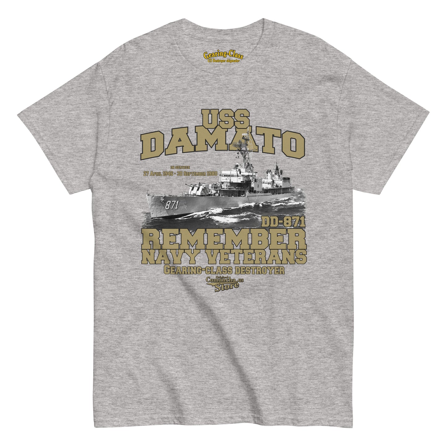 USS Damato DD-871  destroyer t-shirt