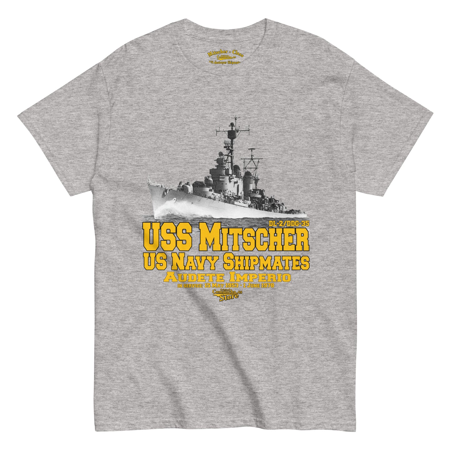 USS Mitscher DL-2 Destroyer t-shirt