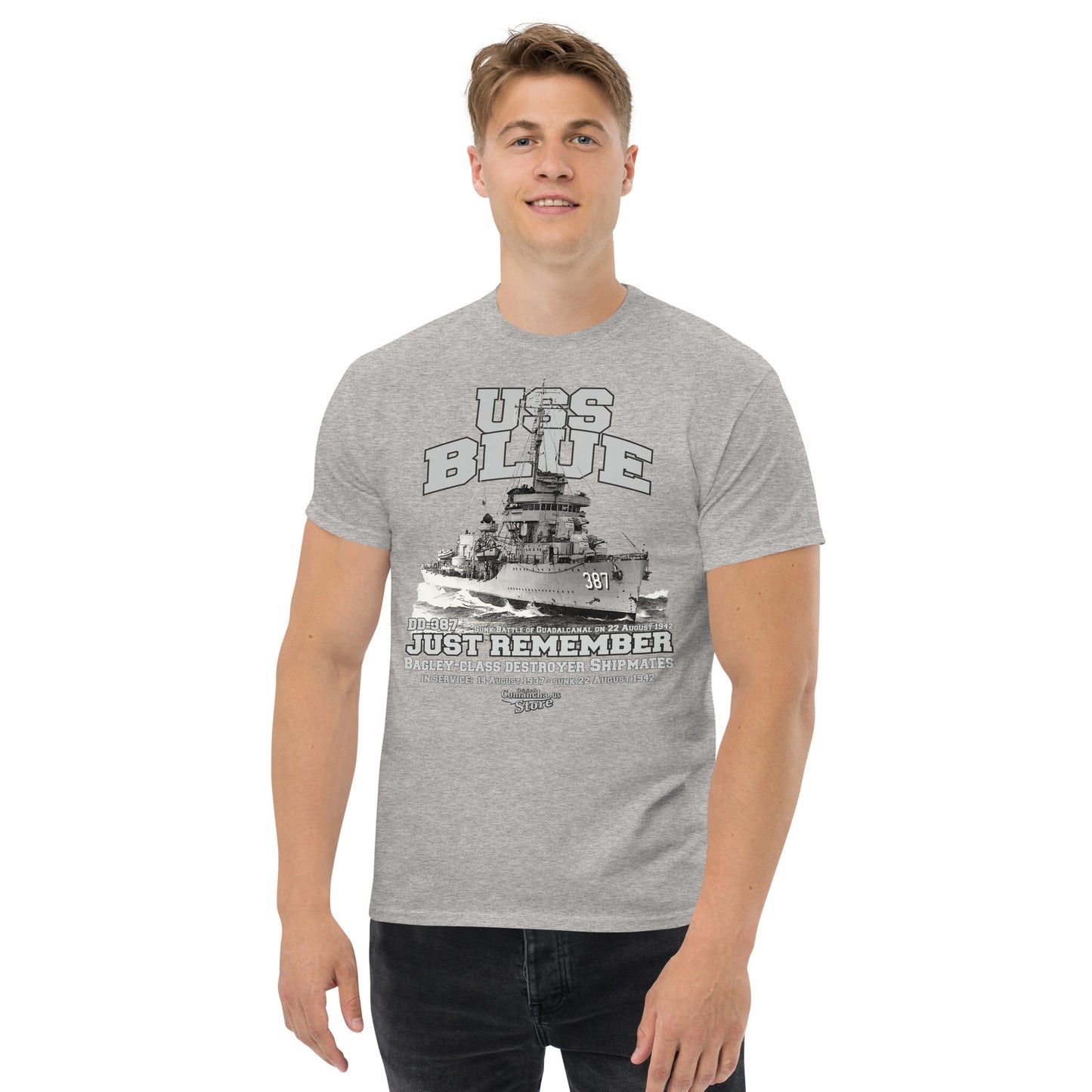 USS Blue DD-387 Destroyer T-shirt