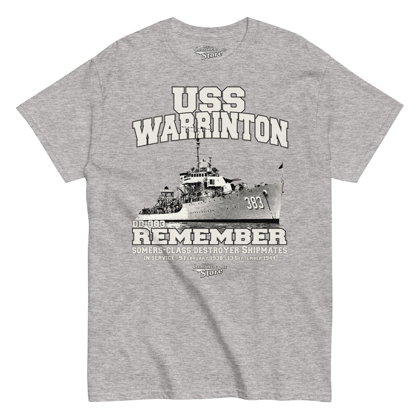 USS Warrington DD-383 destroyer t-shirt