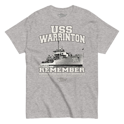 USS Warrington DD-383 destroyer t-shirt