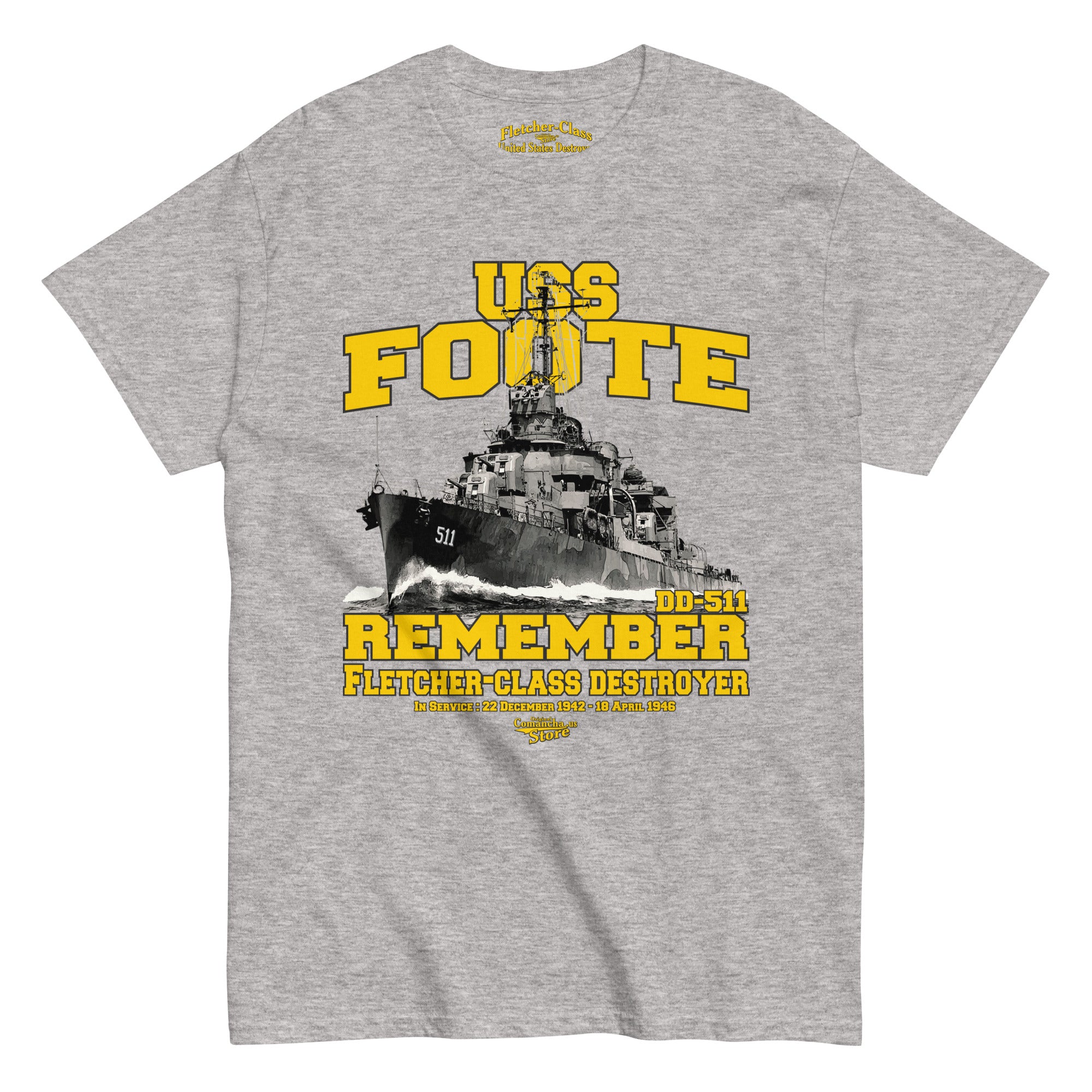 USS Foote DD-511 t-shirt – Comancha Graphics