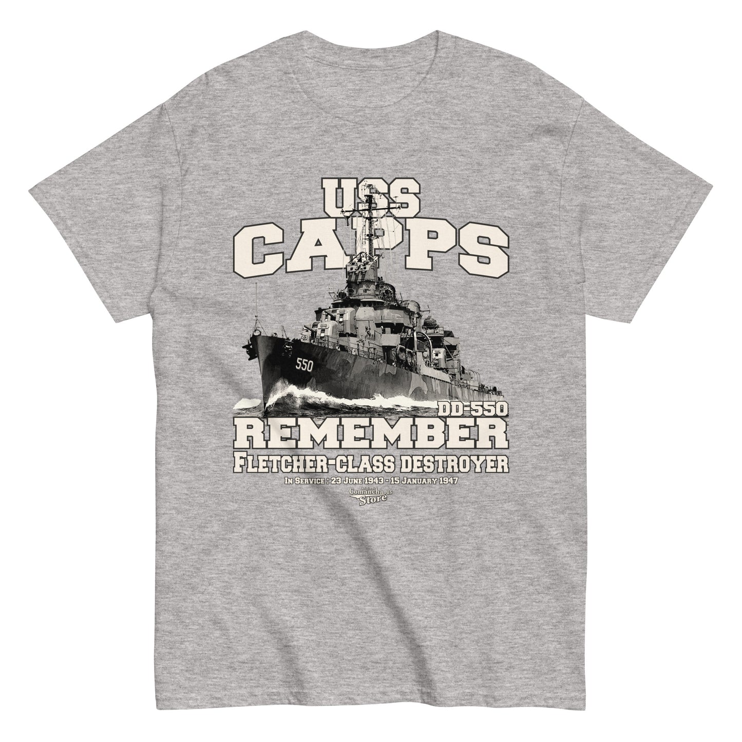 USS Capps DD-550 destroyer t-shirt