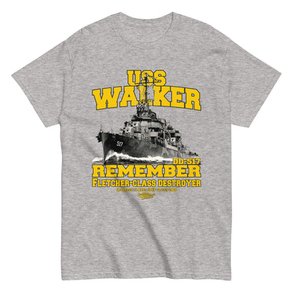 USS Walker DD-517 destroyer t-shirt