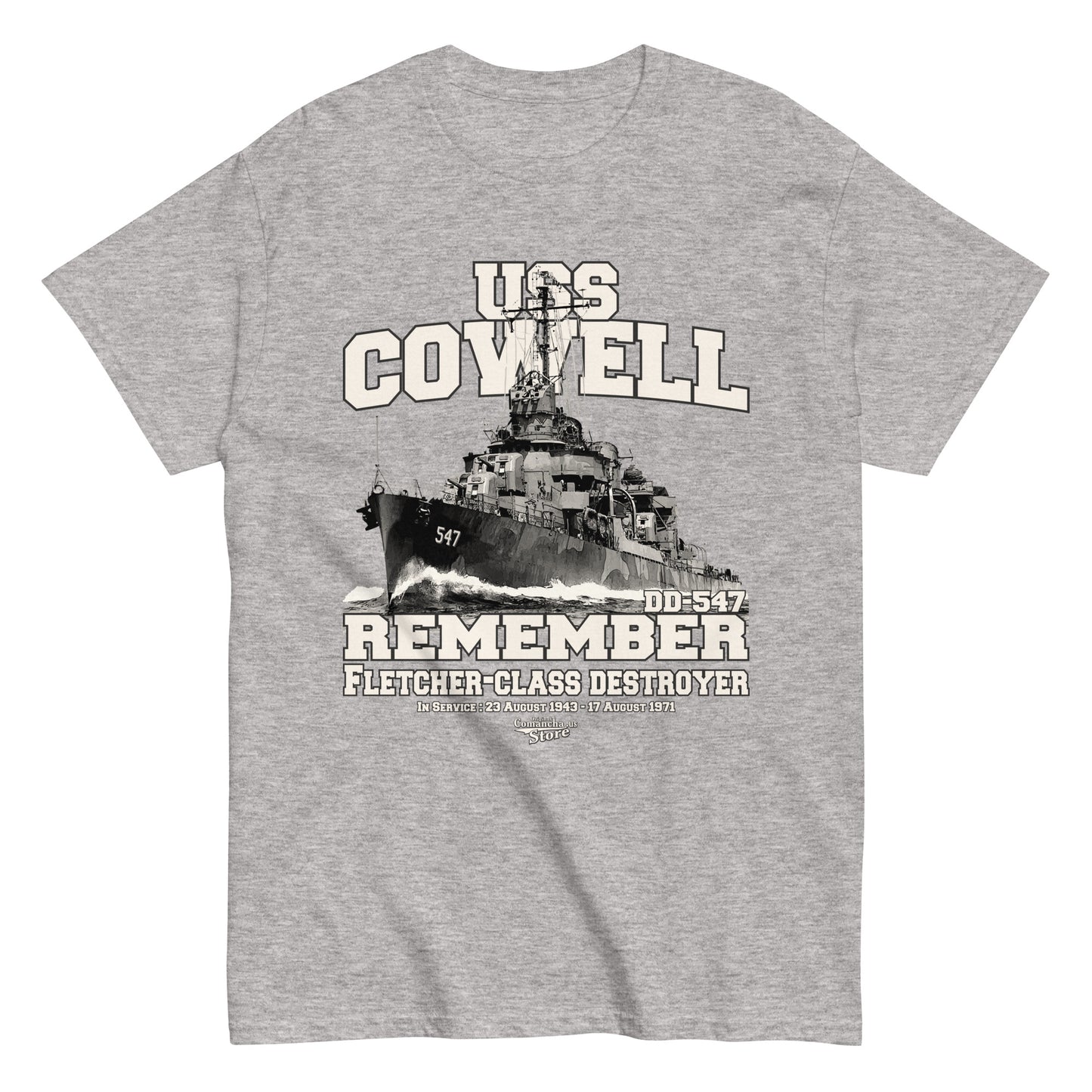 USS Cowell DD-547 destroyer t-shirt