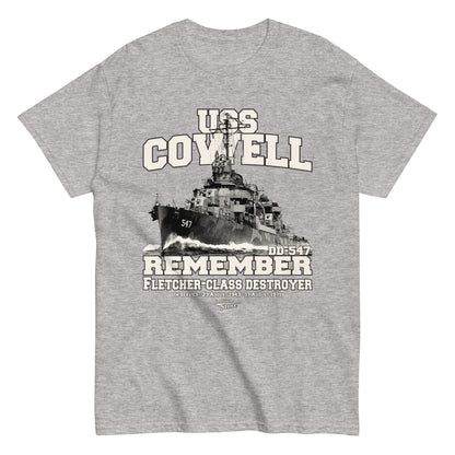 USS Cowell DD-547 destroyer t-shirt