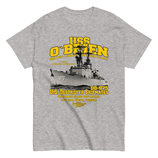 USS O'Brien DD-975 destroyer t-shirt