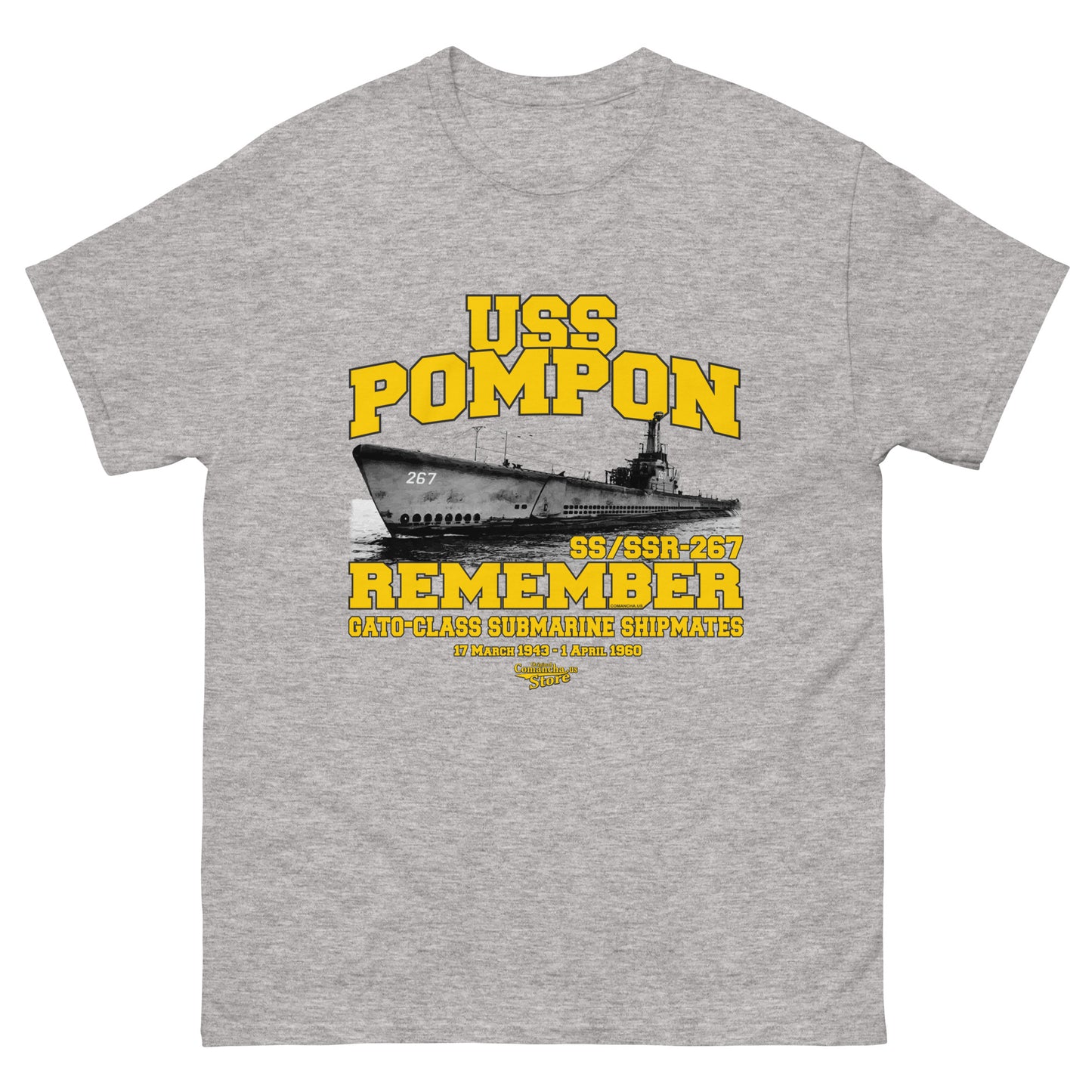 USS Pompon SS/SSR-267 Submarine T-shirt,