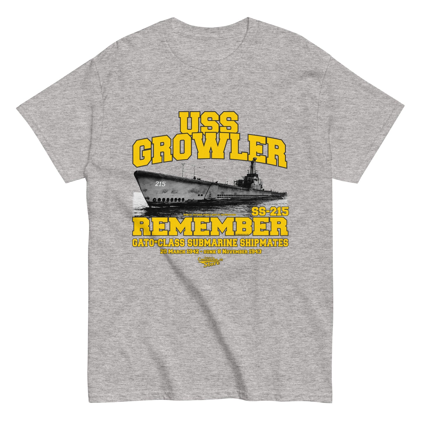 USS Growler SS-215 Submarine t-shirt