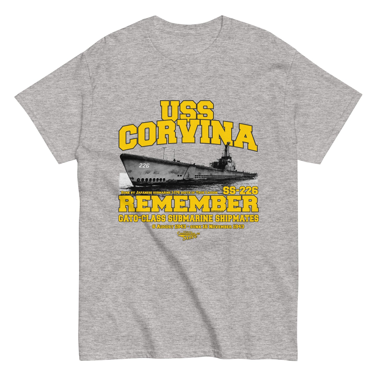 USS Corvina SS-226 submarine t-shirt