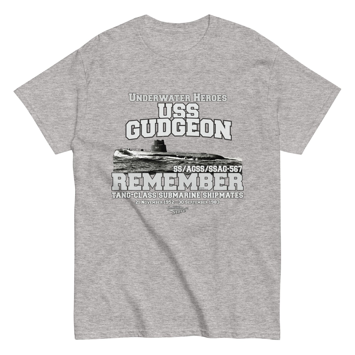 USS Gudgeon SS/AGSS/SSAG-567 submarine t-shirt