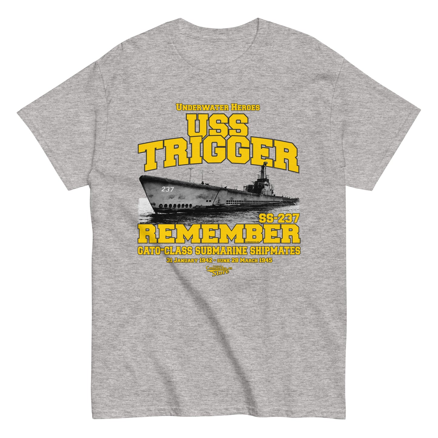 USS Trigger SS-237 submarine t-shirt