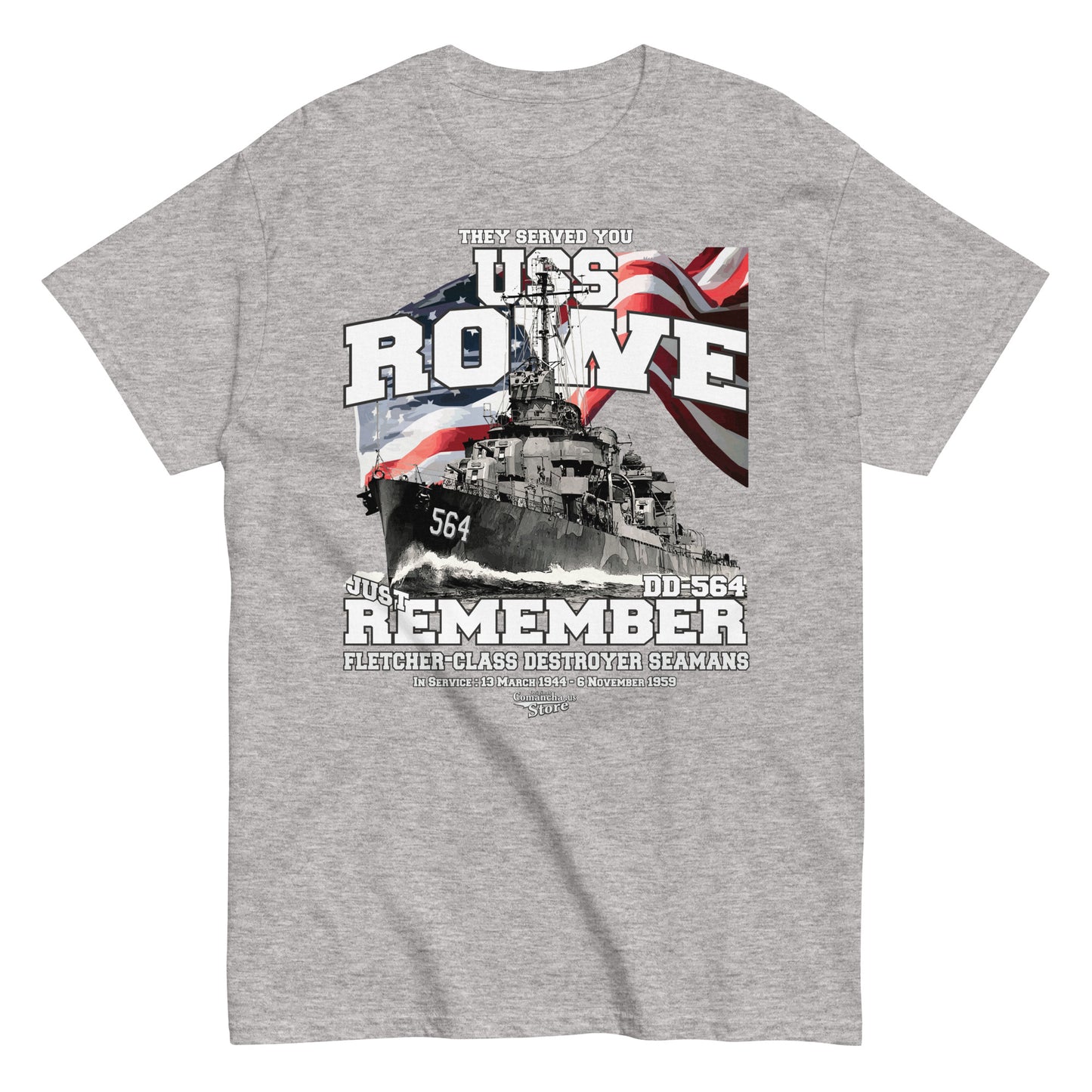 USS Rowe DD-564 destroyer t-shirt