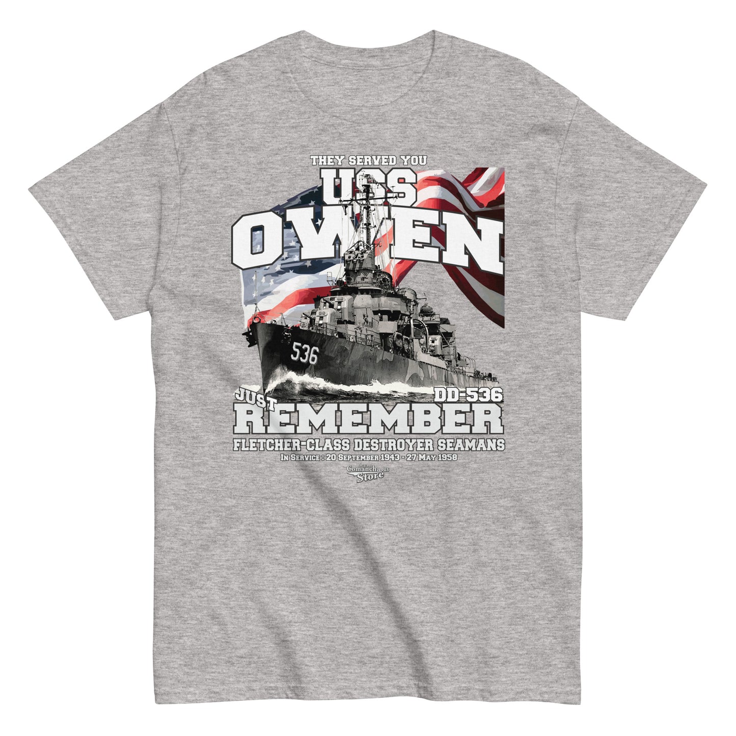 USS Owen DD-536 destroyer t-shirt