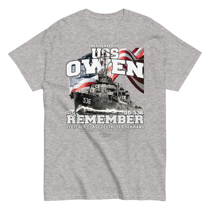 USS Owen DD-536 destroyer t-shirt