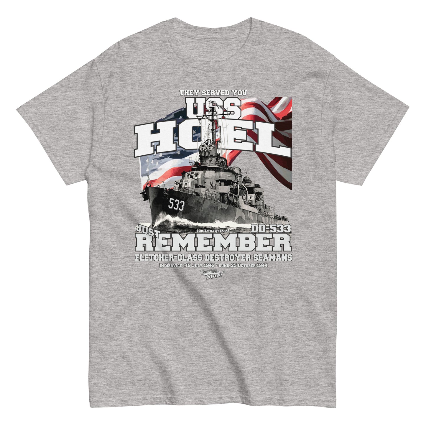 USS Hoel DD-533 destroyer t-shirt