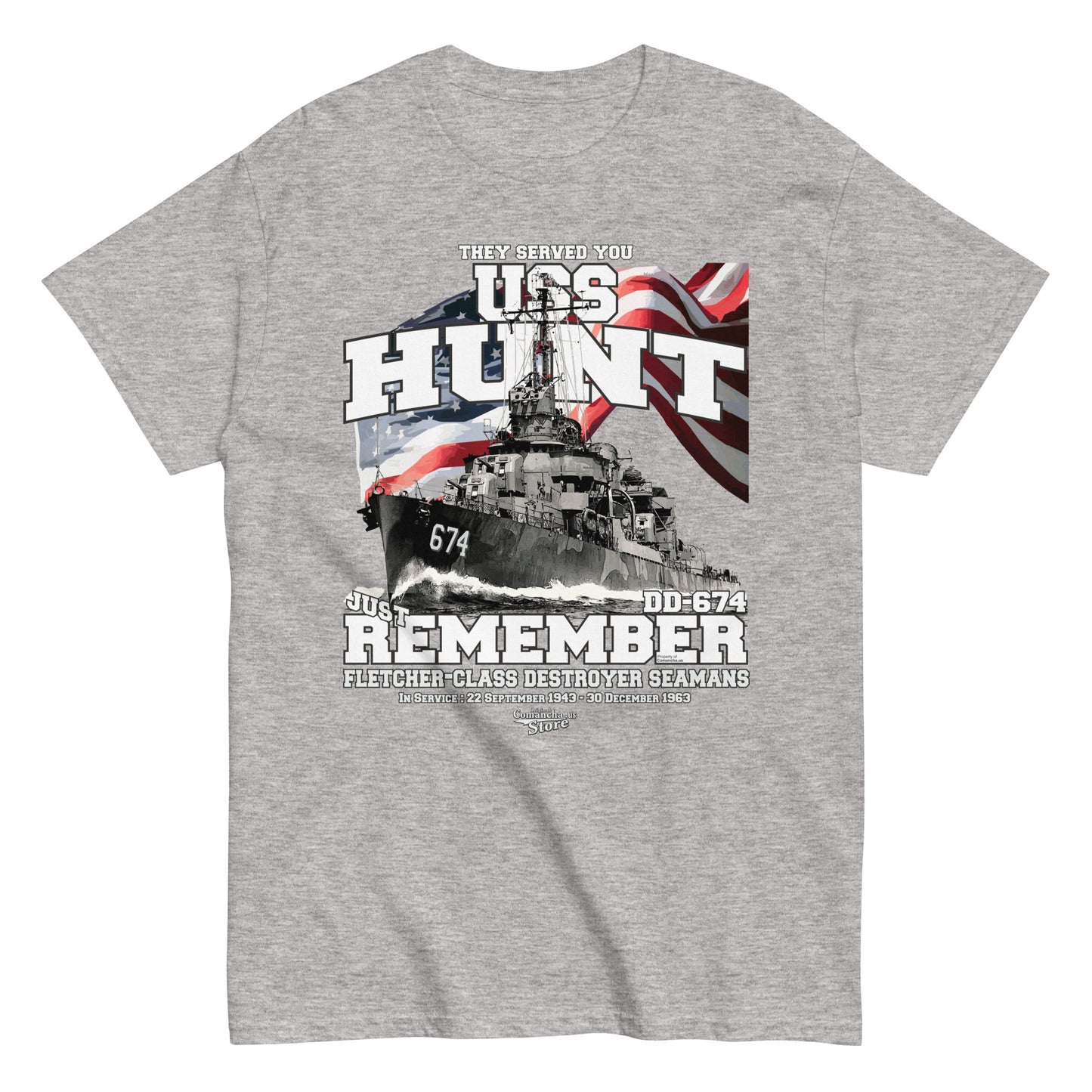 USS Hunt DD-674 Destroyer T-shirt