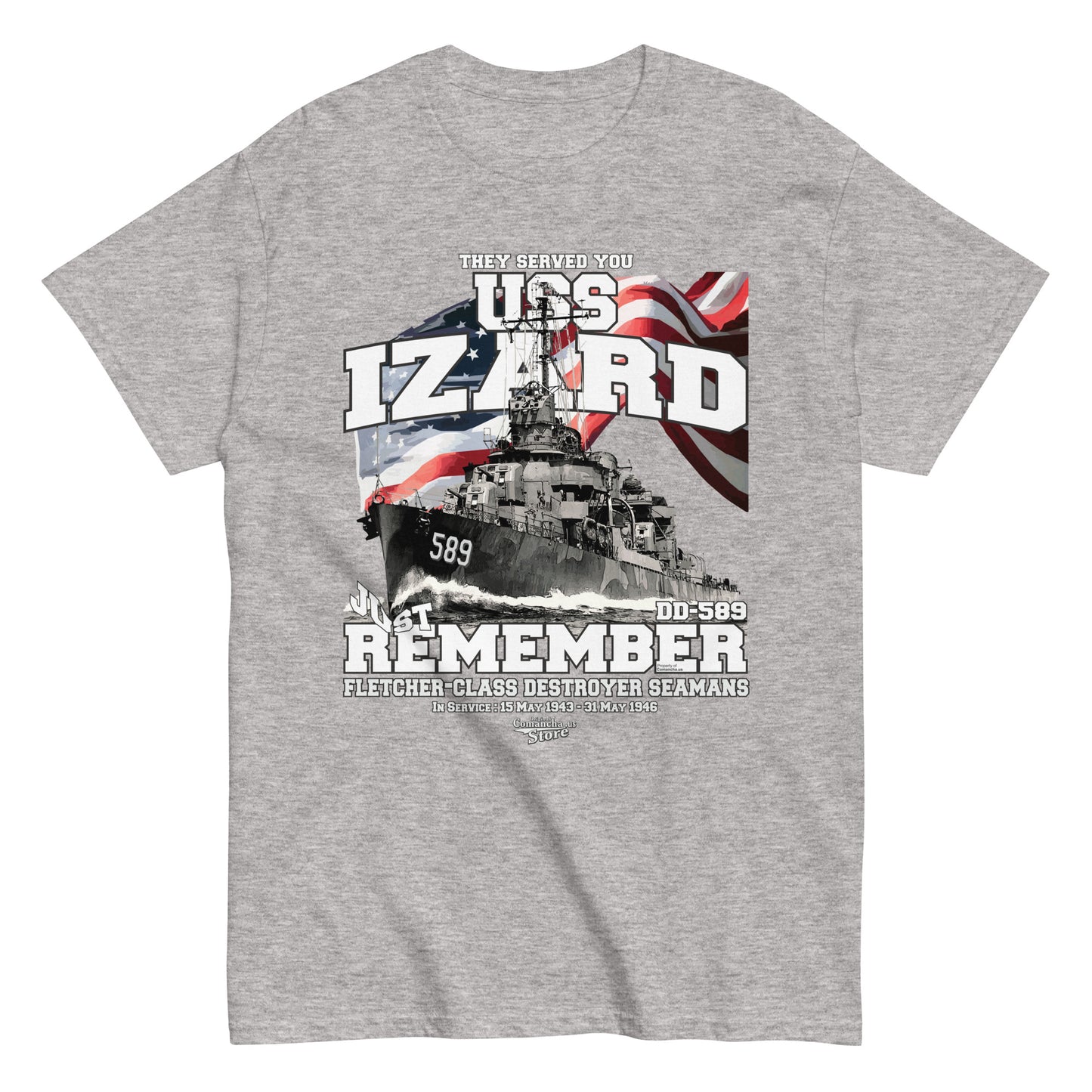 USS Izard DD-589 Destroyer T-shirt