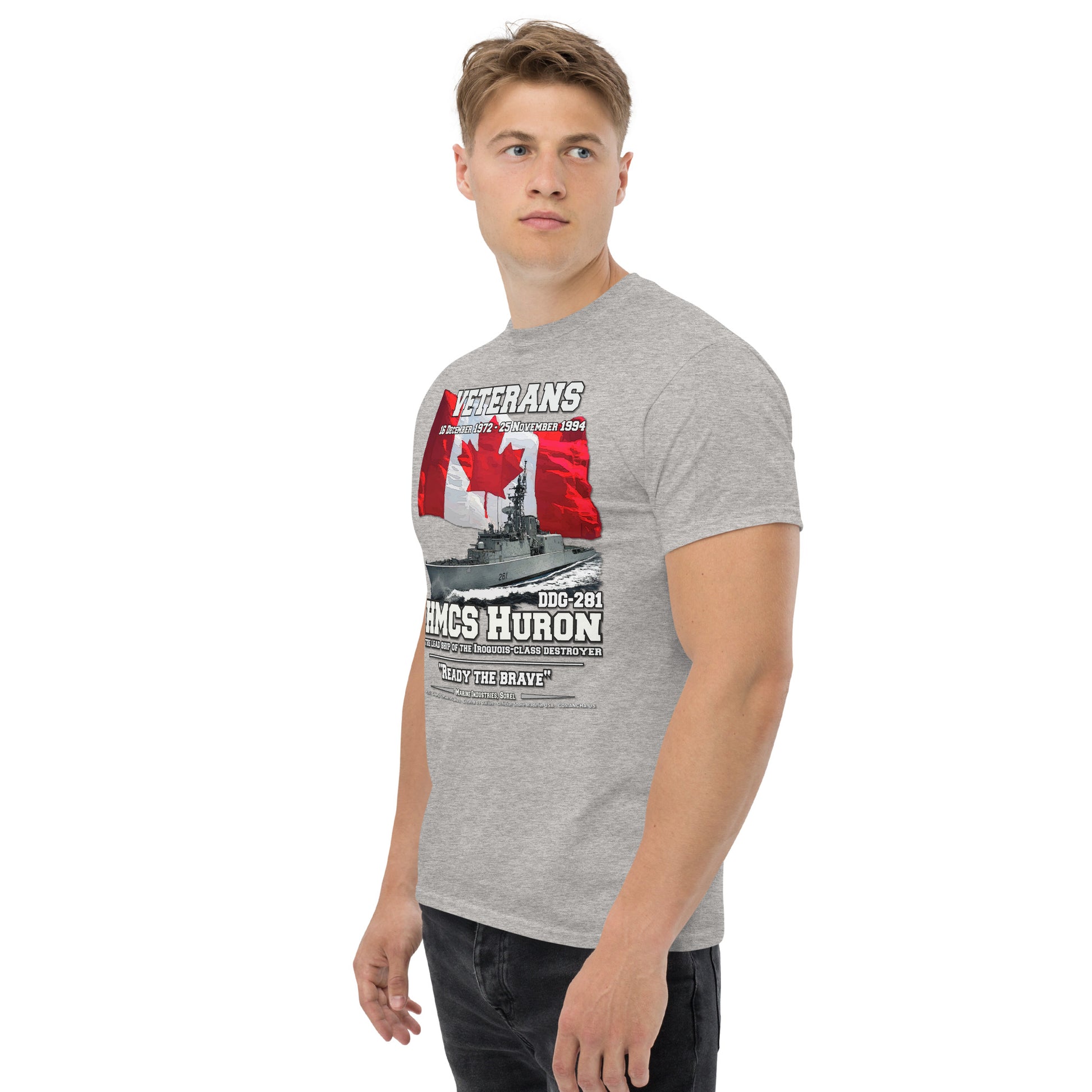 HMCS HURON tee, HMCS HURON DDG-281 tee, Canadian Destroyer Veterans T-shirt, HMCS HURON DDG-281 T-shirt,comancha.us,