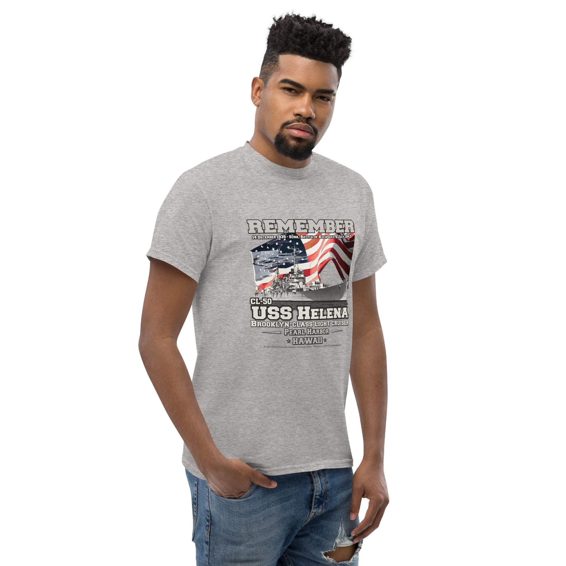 USS HELENA CL-50 Cruiser Veterans Classic T-Shirt, Remember USS HELENA CL-50, Comancha Store,