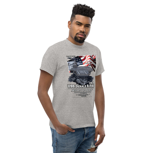 USS GERALD FORD tee, USS GERALD FORD veterans tee,USS GERALD FORD CVN-78 Aircraft Carrier Veterans Classic Tee, USS GERALD FORD CVN-78 Veterans Tee,