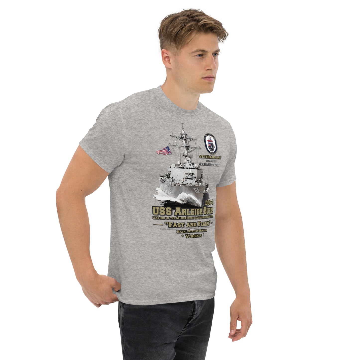 USS ARLEIGH BURKE DDG-51 t-shirt, USS ARLEIGH BURKE DDG-51 Veterans,USS ARLEIGH BURKE DDG-51 Destroyer Tee, Comancha Navy tees, US Navy T-shirt, US Navy veterans T-shirt,