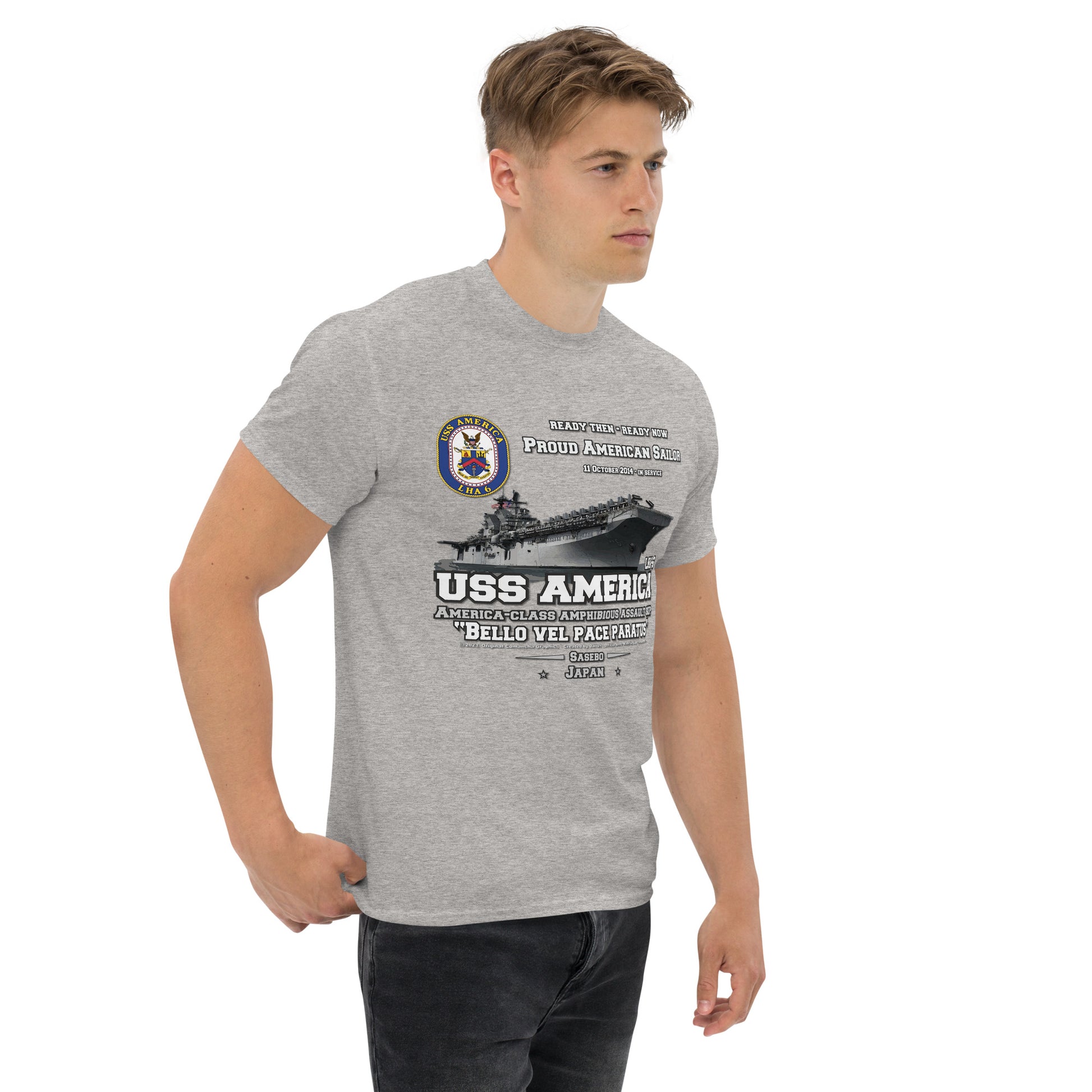 USS AMERICA Veterans T-shirt, USS AMERICA LHA-6 Amphibious Assault Ship Veterans T-shirt, Comancha Navy T-shirt, US Navy T-shirt, US Navy Veterans T-shirt,