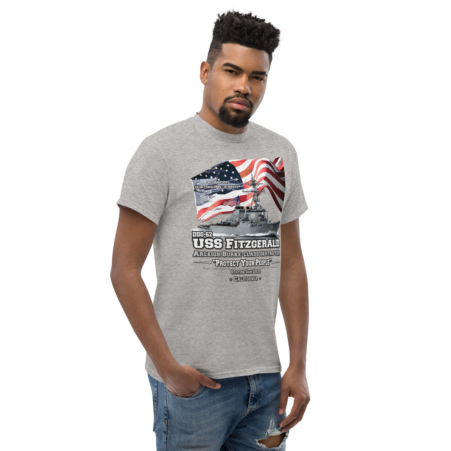 USS FITZGERALD tee, DDG-62, US Navy Veterans T-shirt,USS FITZGERALD DDG-62 US Destroyer Veterans T-shirt, Comancha US navy T-shirt,