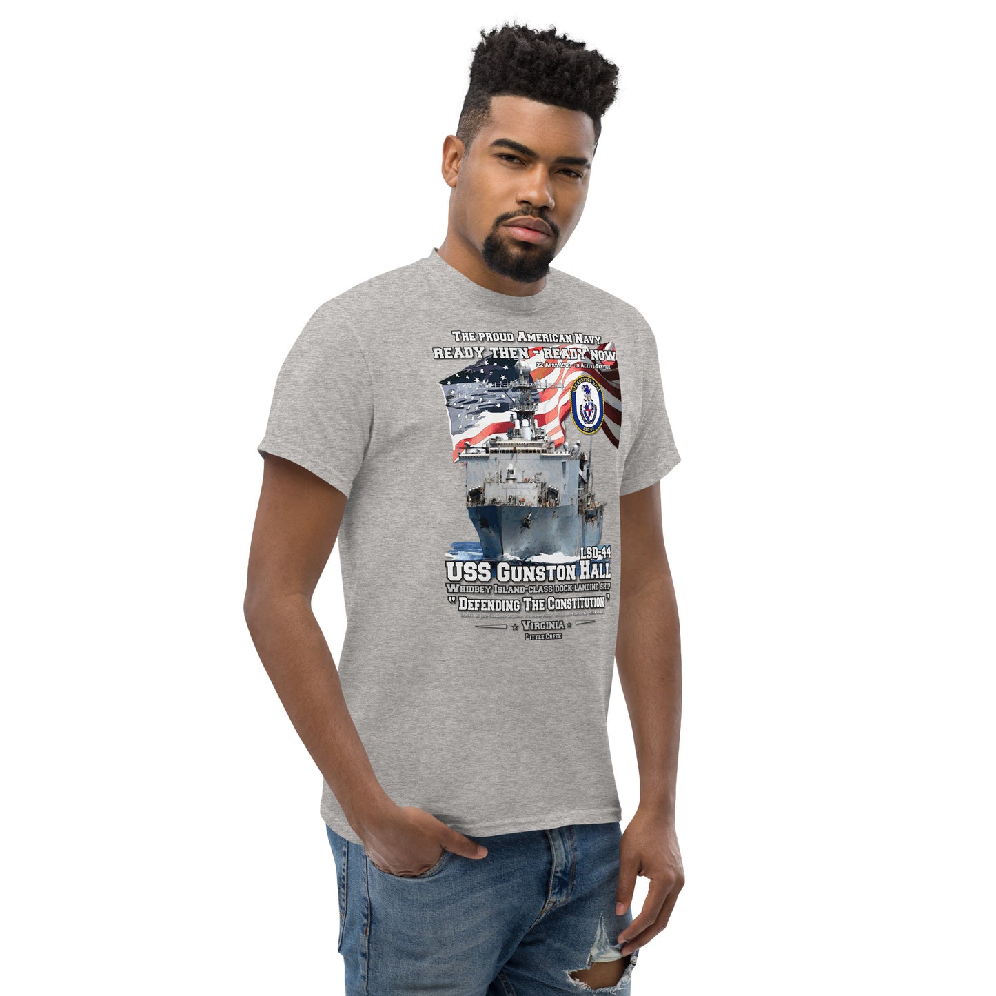 USS GUNSTON HALL tee,comancha graphics,us navy veterans tee, navy ships tees,