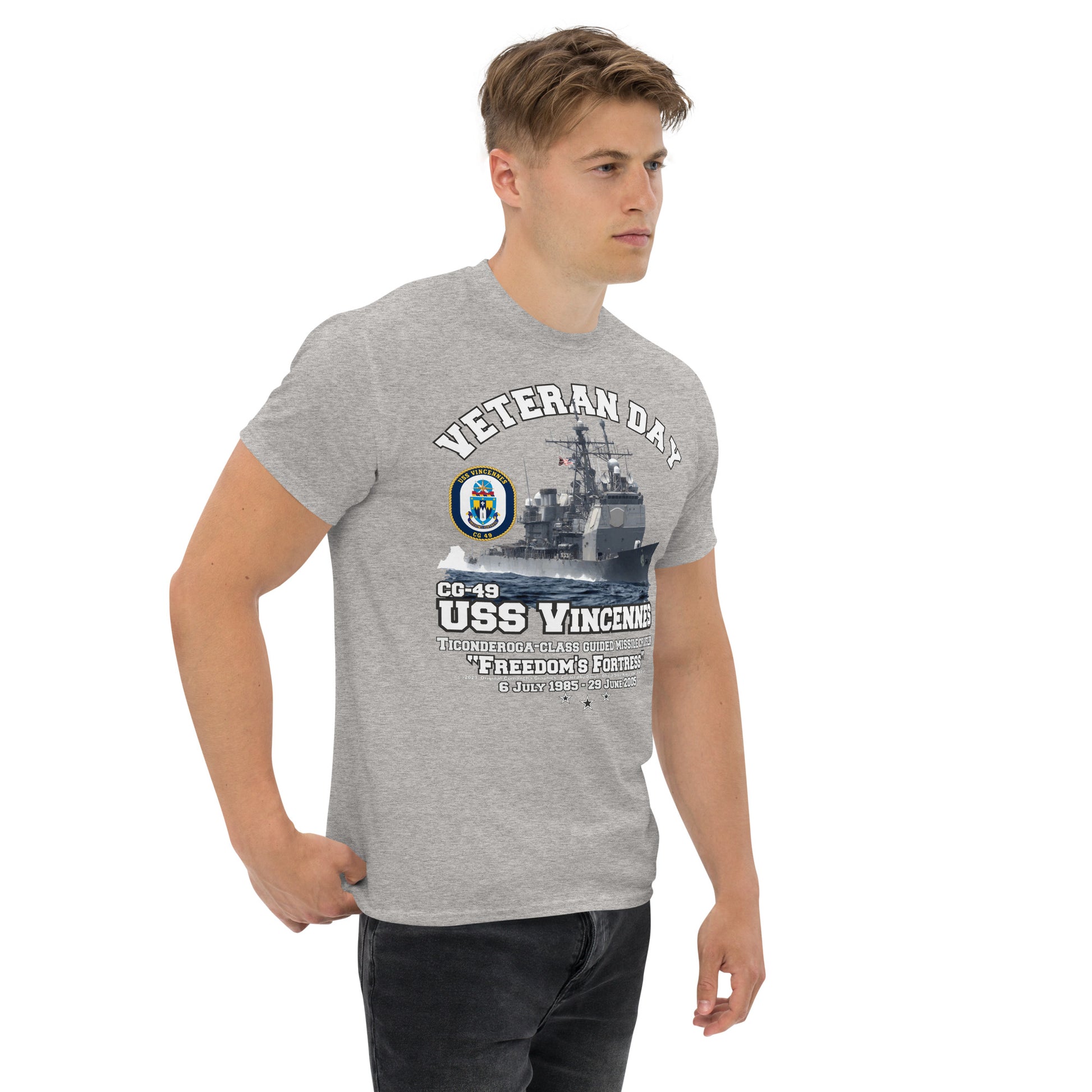 USS VINCENNES CG-49 tee, US Navy Veterans Tee, Comancha, US Navy Cruiser Veterans T-shirt, USS VINCENNES T-shirt,