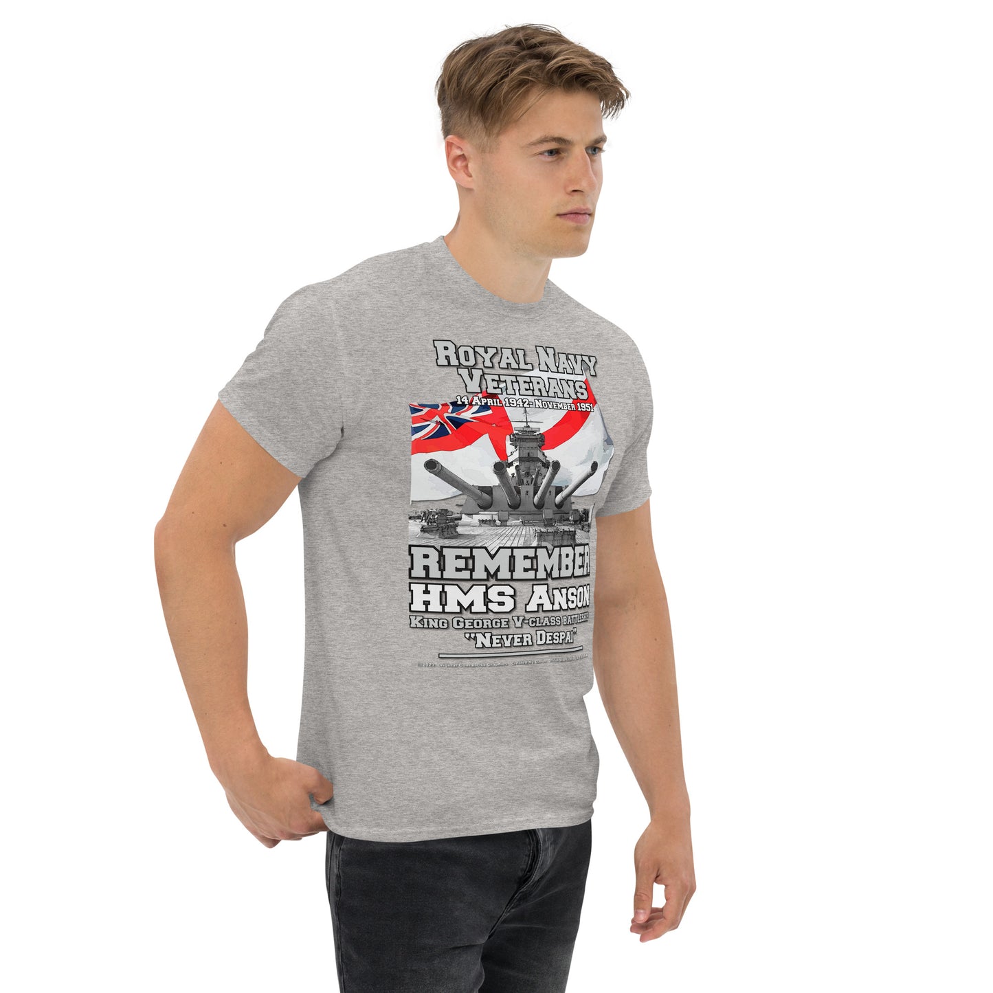 HMS ANSON tee, HMS ANSON Navy T-shirt, HMS ANSON Battleship,HMS ANSON Battleship Royal Navy T-shirt, HMS ANSON T-shirt, Comancha T-shirt,