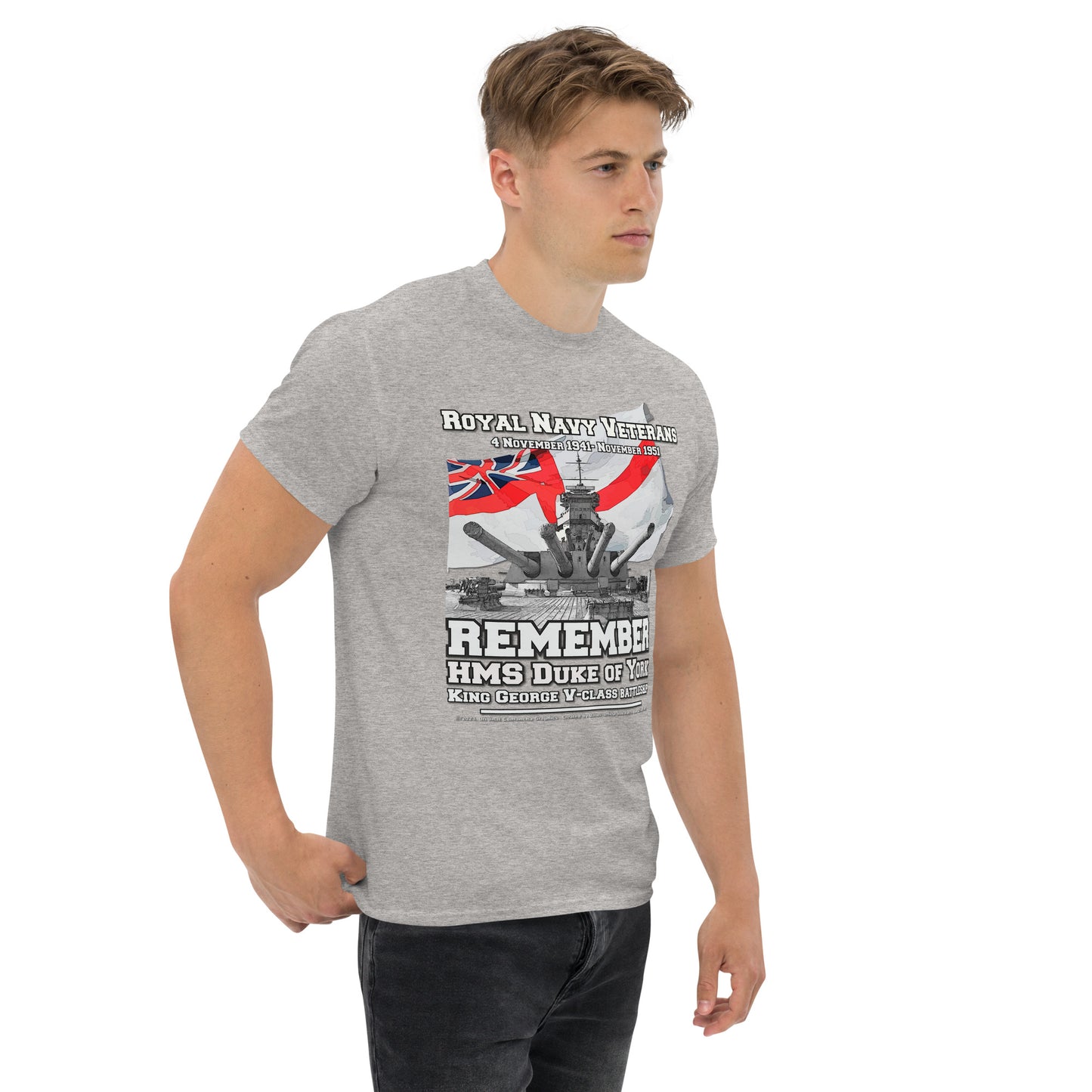 HMS DUKE OF YORK t-shirt, HMS DUKE OF YORK veterans tee,HMS DUKE OF YORK Royal Navy Battleship T-Shirt, HMS DUKE OF YORK T-Shirt, Comancha tees,