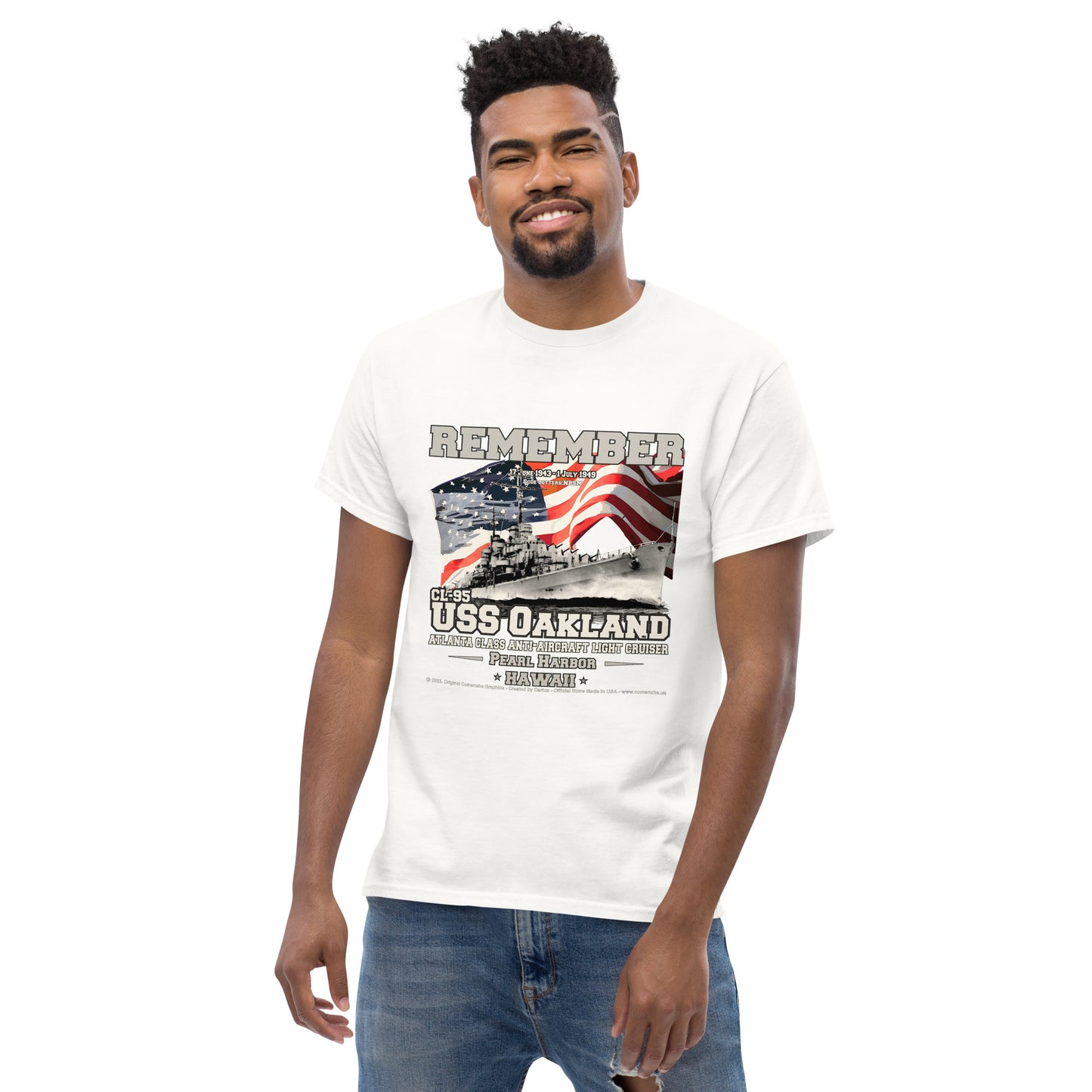 USS OAKLAND CL-95 Light Cruiser Veterans T-shirt, Comancha t-shirts,