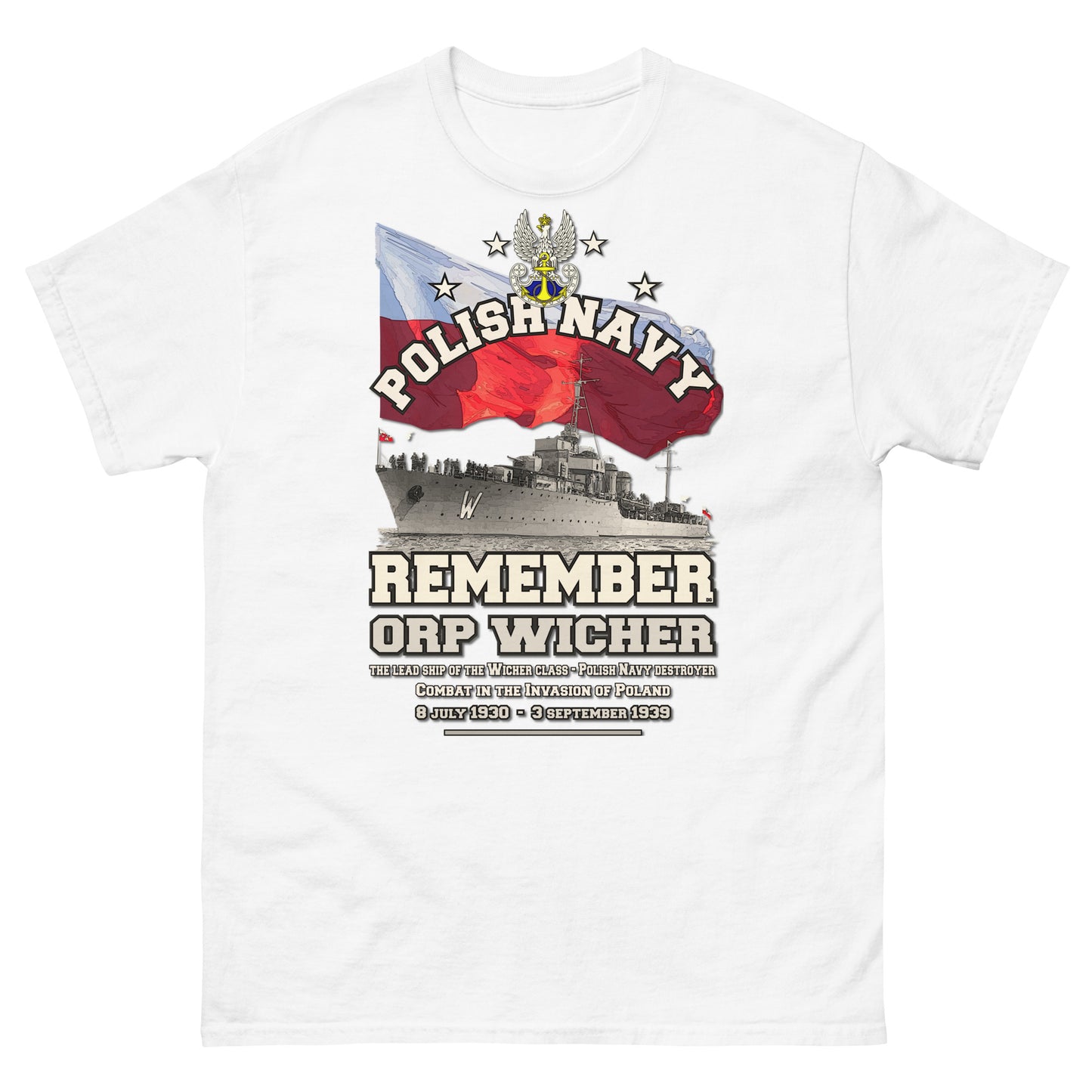 ORP WICHER Polish Navy Destroyer t-shirt