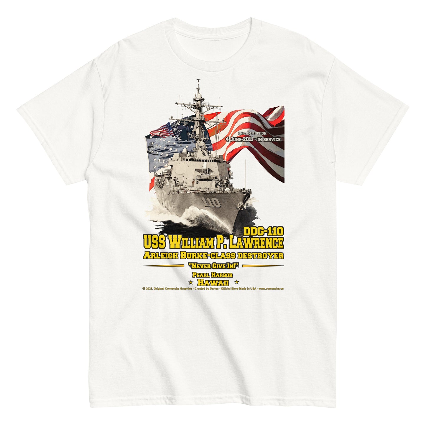 USS William Lawrence DDG-110 Destroyer t-shirt