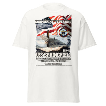 USS SPRINGFIELD SSN-761 Submarine Veterans T-shirt, Comancha Navy T-shirts,