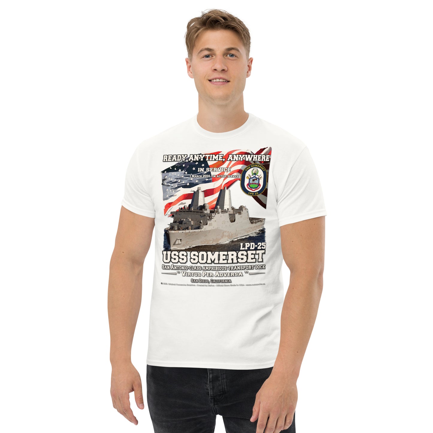 USS SOMERSET LPD-25 Amphibious Transport Dock t-shirt