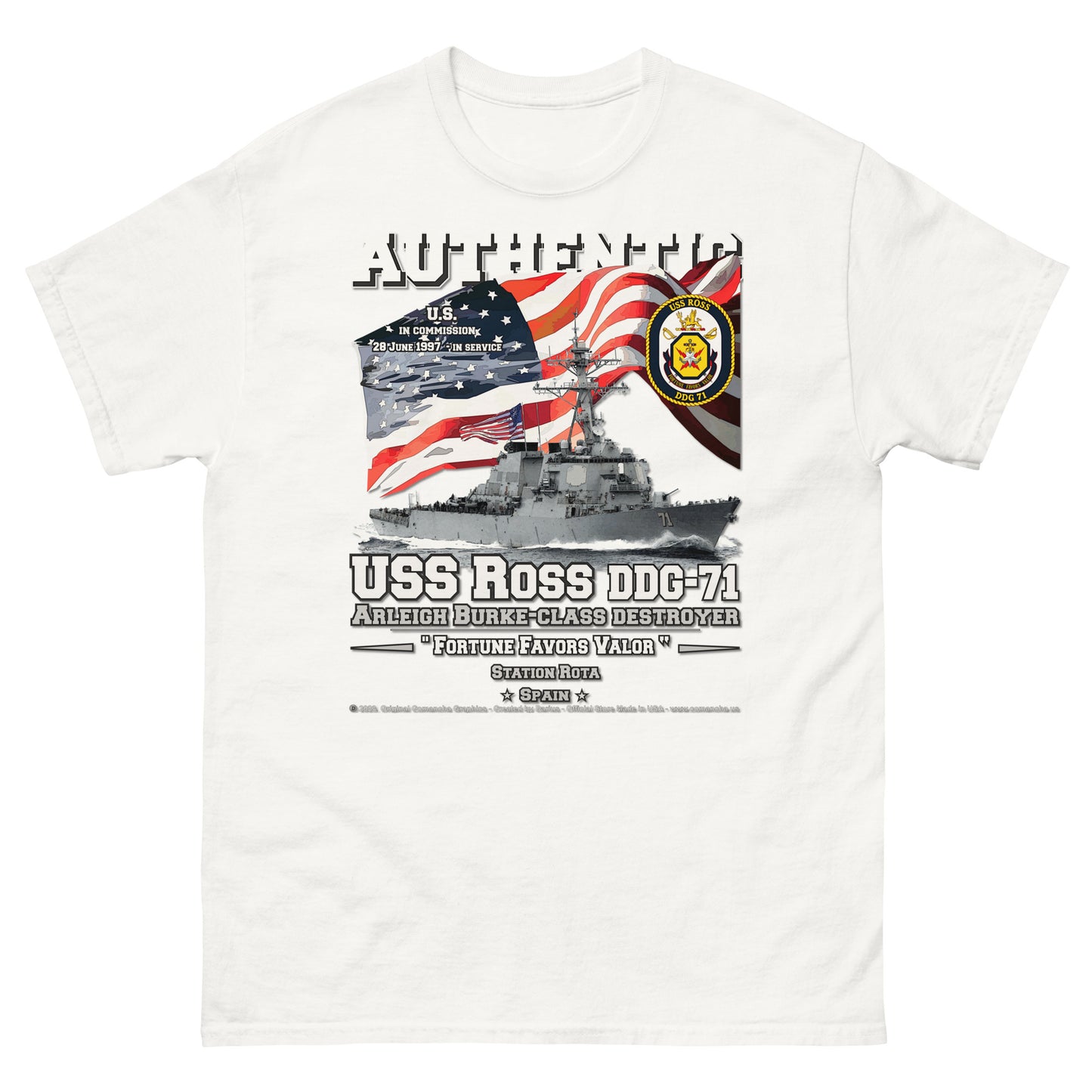 USS ROOS DDG-71 Destroyer Shipmates t-shirt