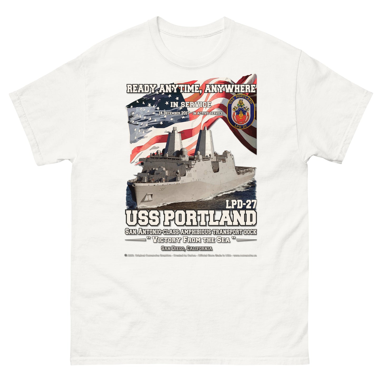 USS PORTLAND LPD-27 Amphibious Transport Dock T-Shirt