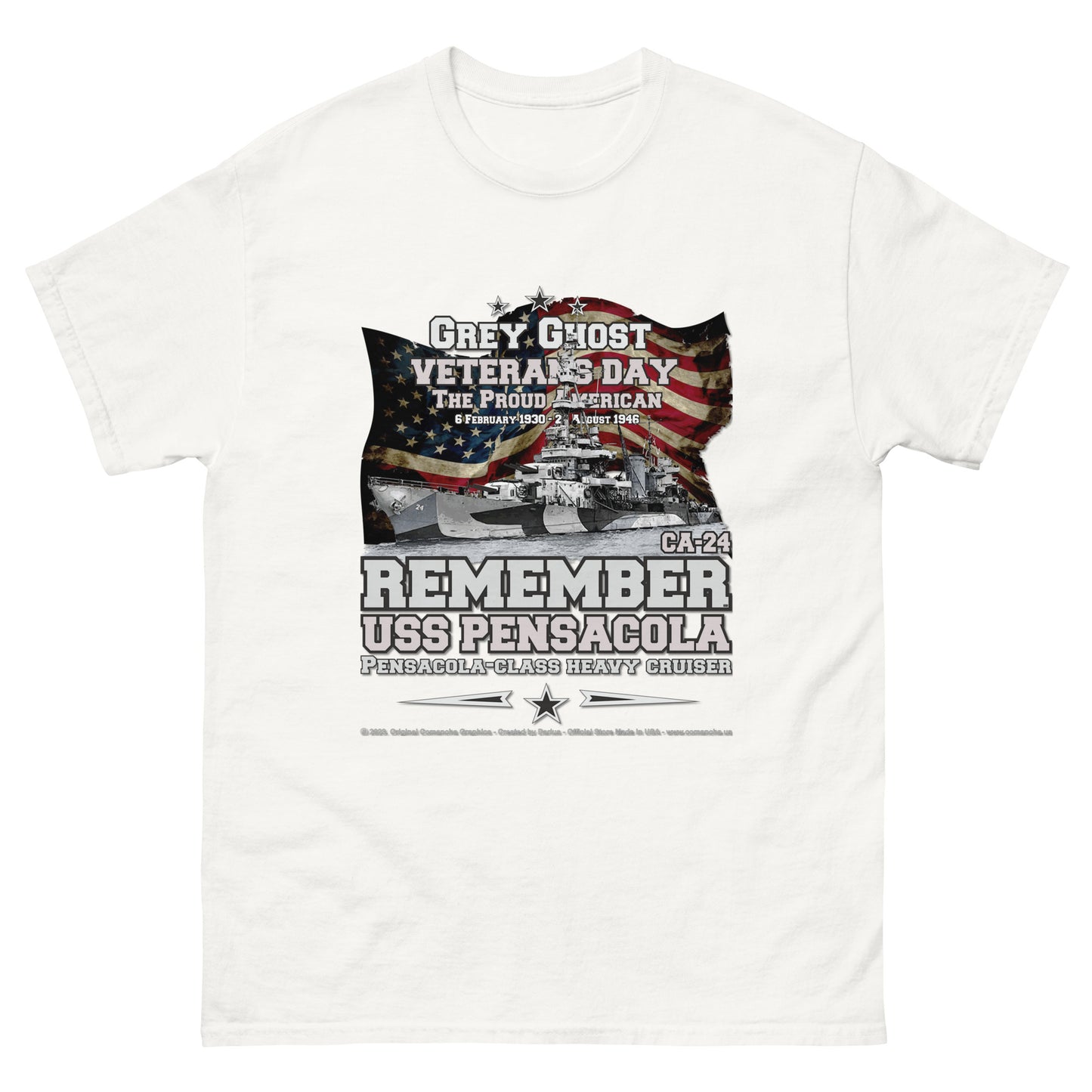 USS PENSACOLA CA-24 Destroyer T-Shirt