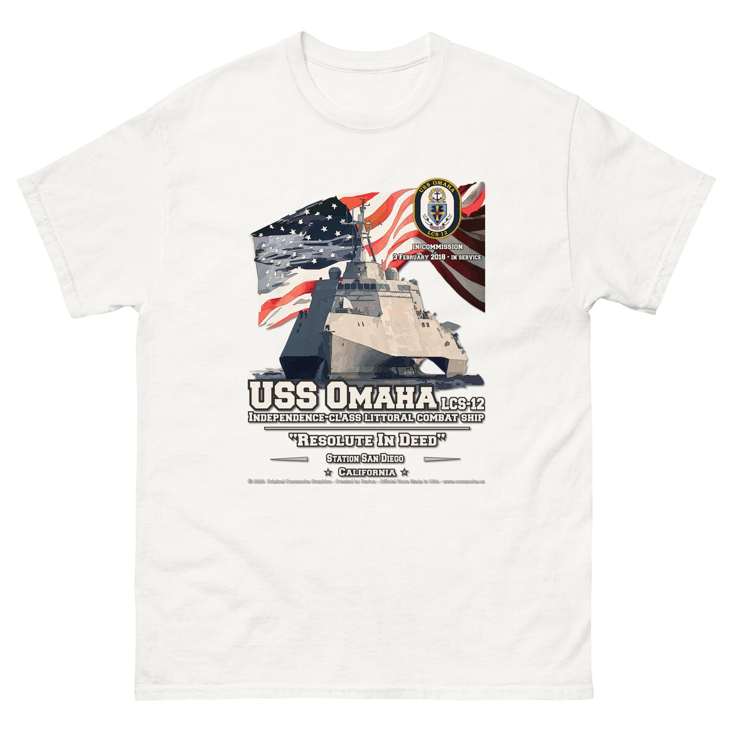 USS OMAHA LCS-12 Littoral Combat Ship T-Shirt