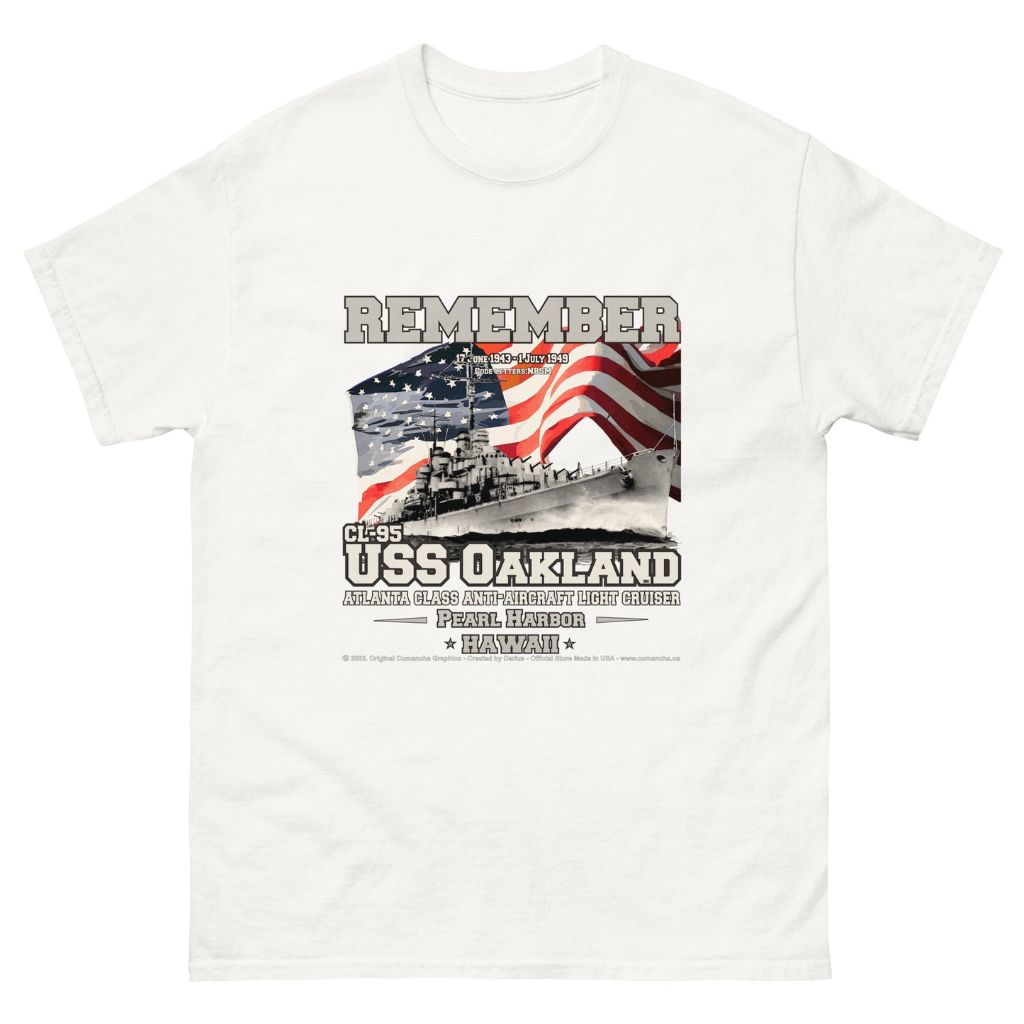 USS OAKLAND CL-95 Light Cruiser T-shirt