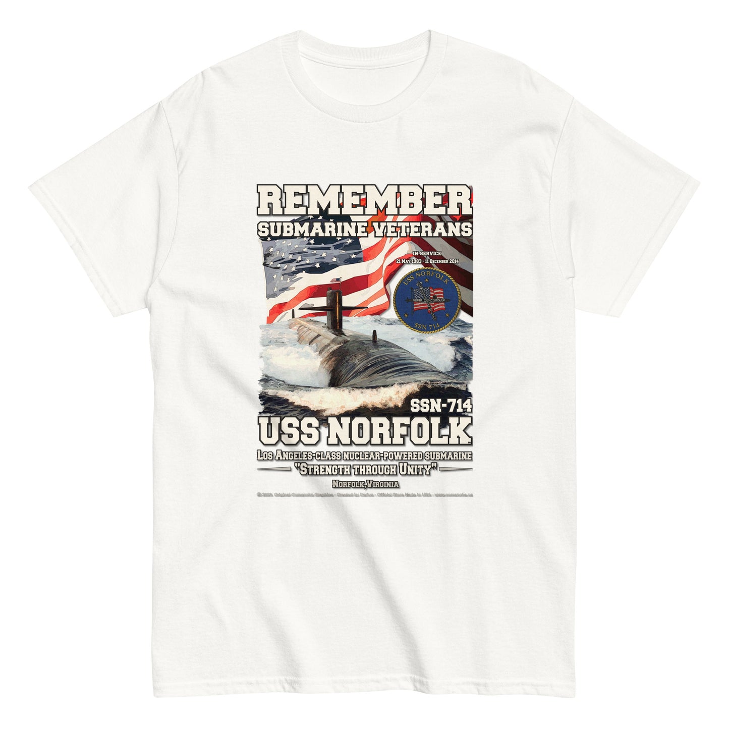 USS NORFOLK SSN-714 Submarine T-shirt