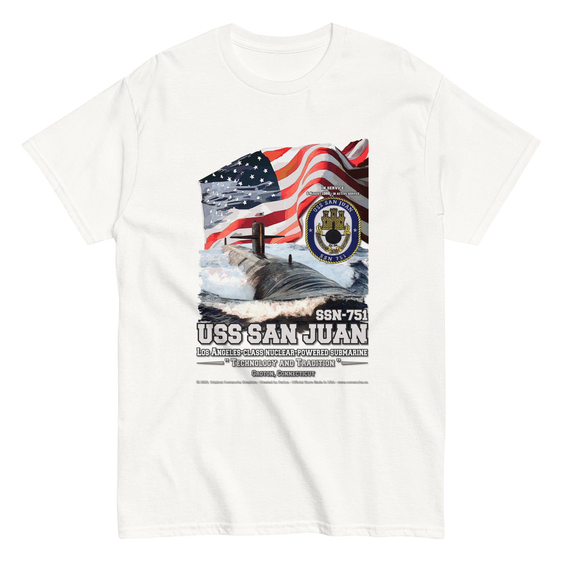 USS SAN JUAN SSN-751 Submarine Veterans Day T-shirt, Comancha store,