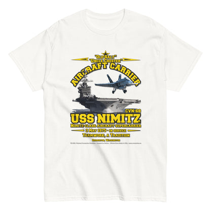 USS NIMITZ CVN-68 Aircraft Carrier, Veterans Day T-shirt, Comancha,