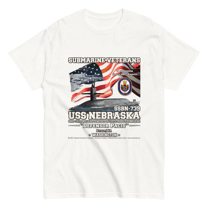 USS NEBRASKA SSBN-739 Submarine t-shirt