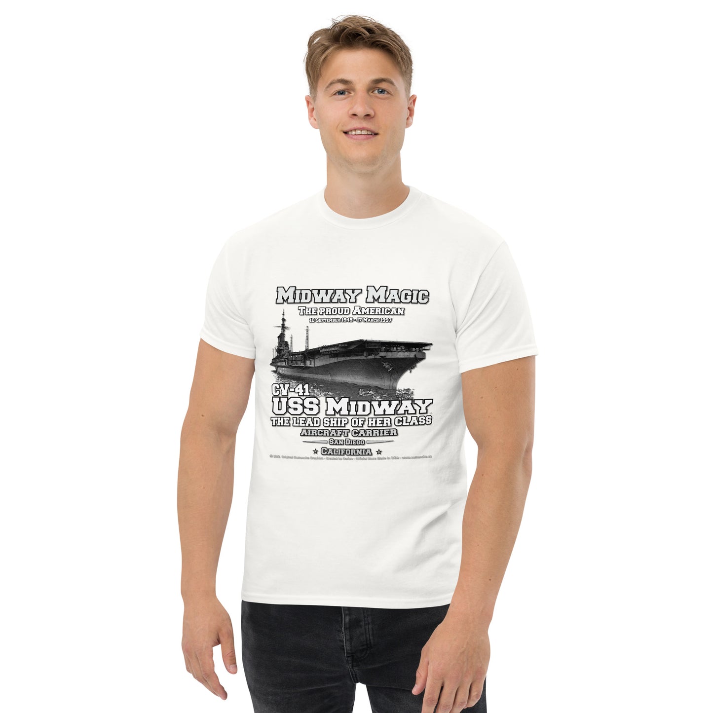 USS MIDWAY CV-41 Aircraft Carrier T-shirt