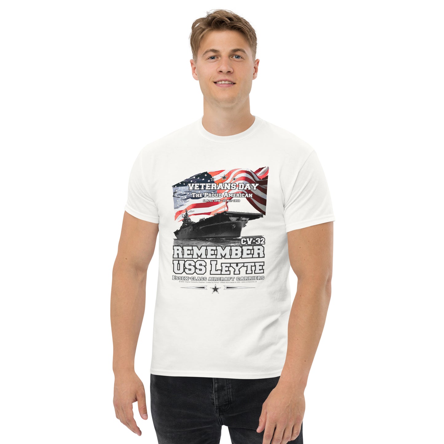 USS LEYETE CV-32 Aircraft Carrier T-Shirt