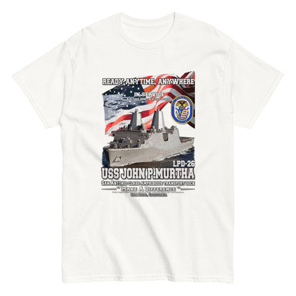 USS JOHN MURTHA LPD-26 tee, Amphibious Transport Dock T-Shirt, Comancha US Military T-shirt, USS JOHN MURTHA LPD-26 Amphibious Transport Dock T-Shirt, US NAvy T-shirts,